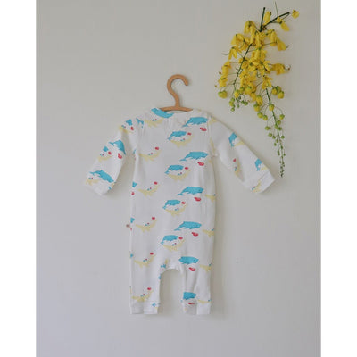 Whales Newborn Bodysuit – Organic Cotton Baby Essential – Kids Sleepsuits on Brown Living™. SKU: AC - 01 - 0002/0 - 3M. Img 5.