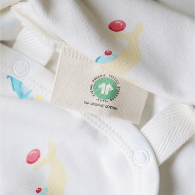 Whales Organic Baby Kimono Onesie – Soft Cotton Newborn Romper – Kids Onesies on Brown Living™. SKU: AC - 01 - 0001/0 - 3M. Img 6.