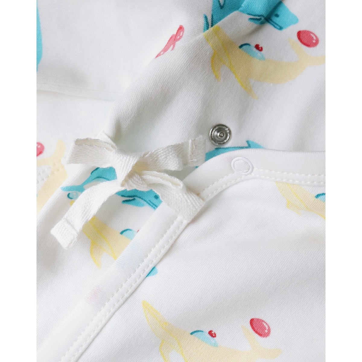 Whales Organic Baby Kimono Onesie – Soft Cotton Newborn Romper | Verified Sustainable by Brown Living™