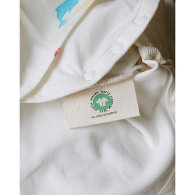Whales Organic Peplum Baby Onesie – Stylish & Soft Cotton – Kids Onesies on Brown Living™. SKU: AC - 01 - 0004/0 - 3M. Img 3.
