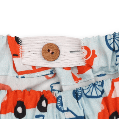 100% Cotton Wheels World Kids Collar Night Suit Set – Kids Nightwear on Brown Living™. SKU: WWD23K1. Img 5.