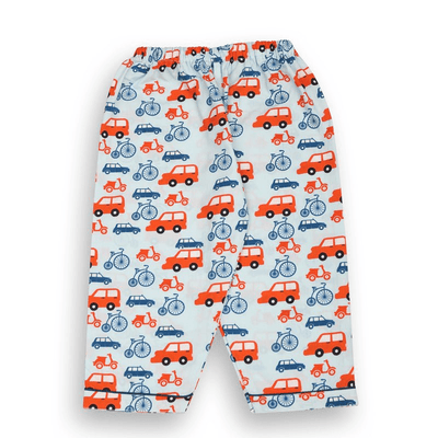 100% Cotton Wheels World Kids Collar Night Suit Set – Kids Nightwear on Brown Living™. SKU: WWD23K1. Img 8.