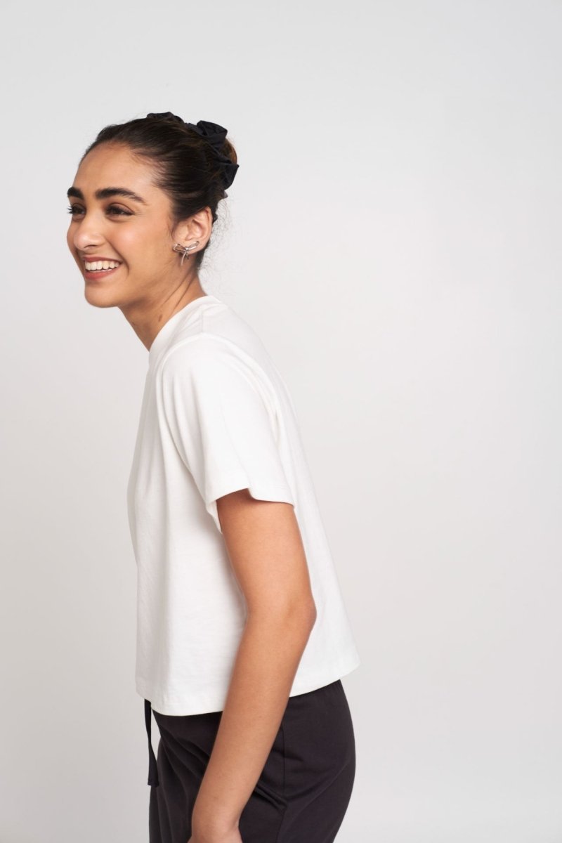 White Classic Boxy Fit Tee – Timeless Everyday T-Shirt | Verified Sustainable by Brown Living™