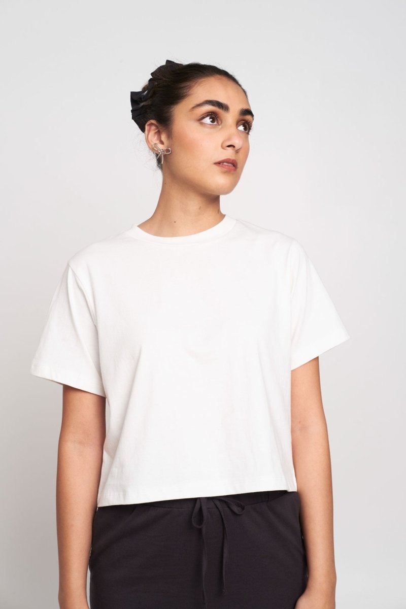 White Classic Boxy Fit Tee – Timeless Everyday T-Shirt | Verified Sustainable by Brown Living™