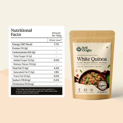 White Quinoa | Gluten - Free | Fiber - Rich | 500g – Cereal & Meusli on Brown Living™. SKU: SOBSQ000G500. Img 4.