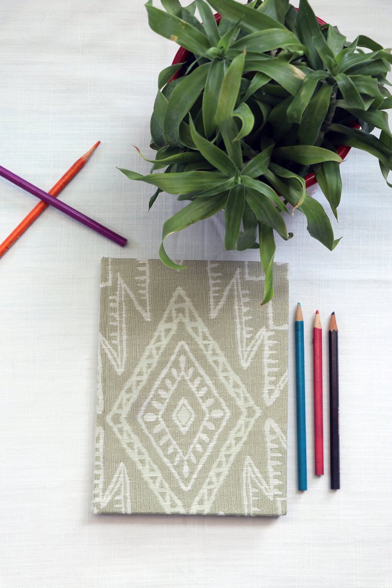 White Rhombus Printed Notebook | Verified Sustainable by Brown Living™