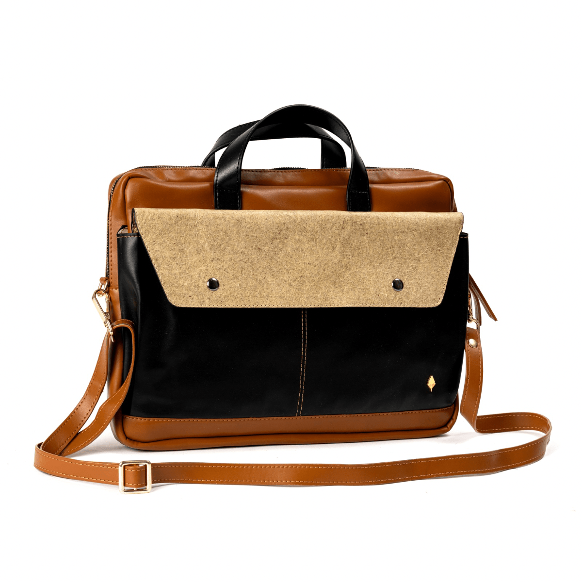 Willow Vegan Leather Laptop Sleeve - Black | Verified Sustainable by Brown Living™
