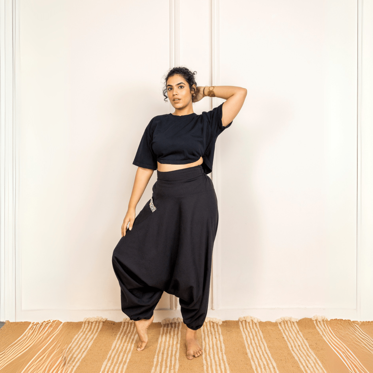 Women's Aladdin Harem Pants | Black | Verified Sustainable by Brown Living™