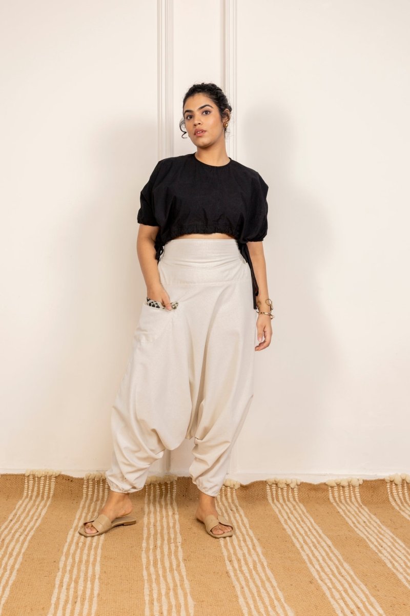 Women's Aladdin Harem Pants | Cream | Verified Sustainable by Brown Living™