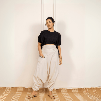 Women's Aladdin Harem Pants | Cream | Verified Sustainable by Brown Living™