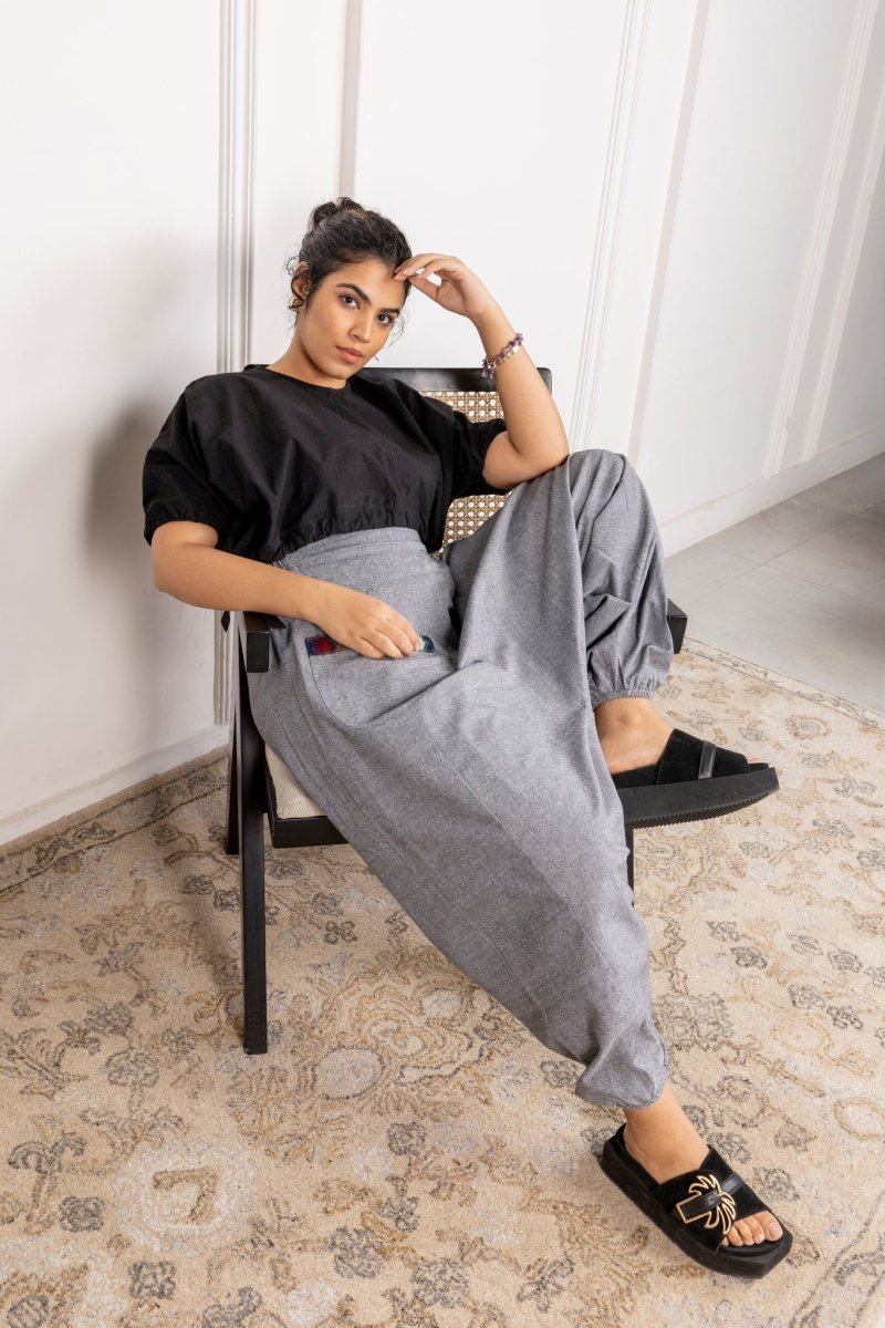 Women's Aladdin Harem Pants | Grey | Verified Sustainable by Brown Living™