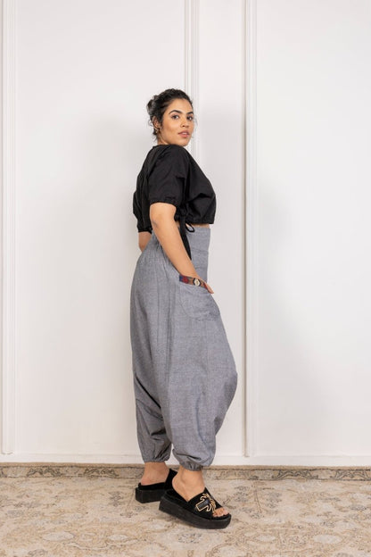 Women's Aladdin Harem Pants | Grey | Verified Sustainable by Brown Living™