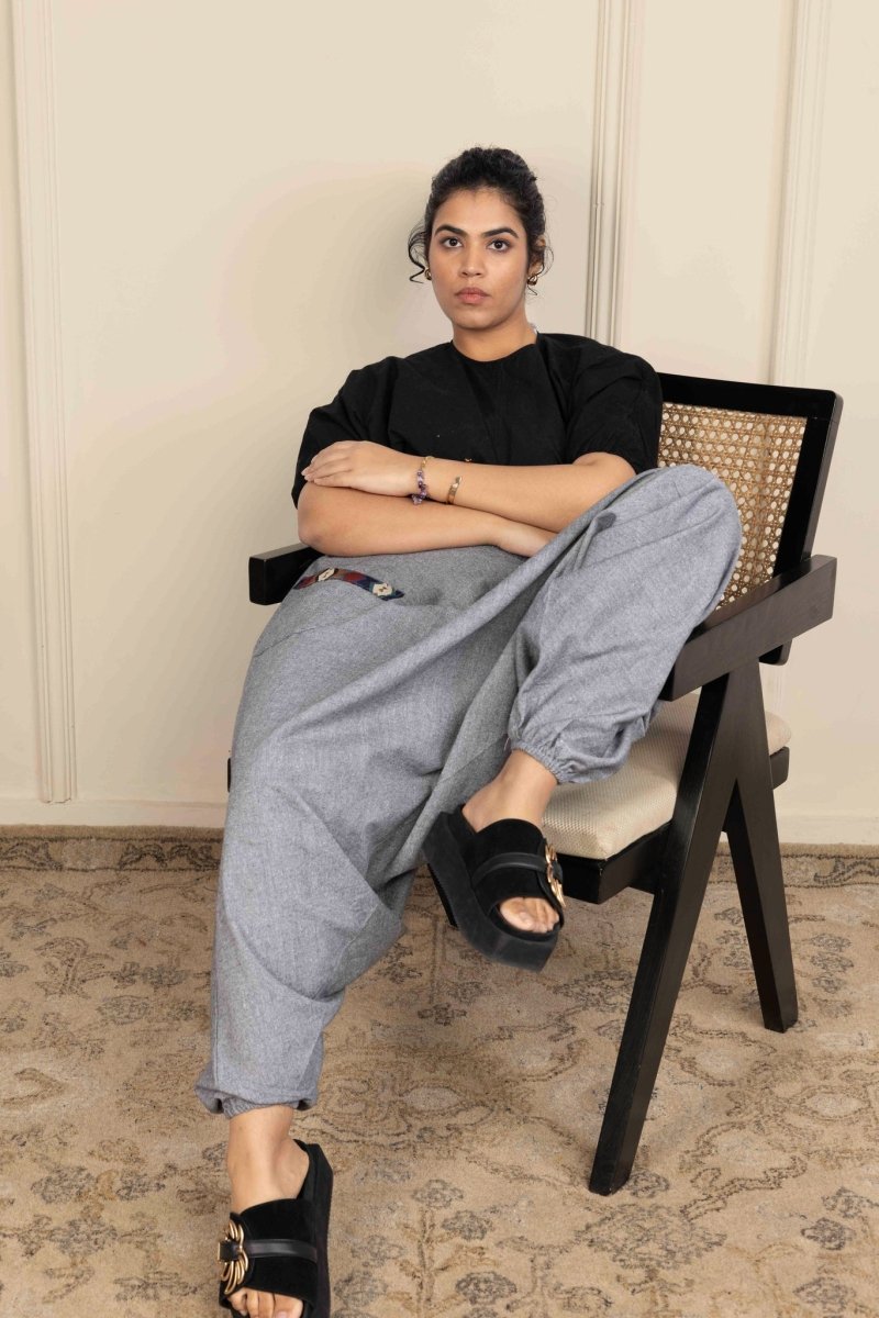 Women's Aladdin Harem Pants | Grey | Verified Sustainable by Brown Living™