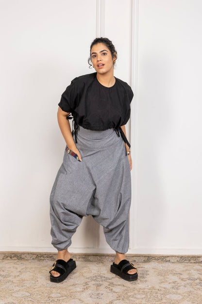 Women's Aladdin Harem Pants | Grey | Verified Sustainable by Brown Living™