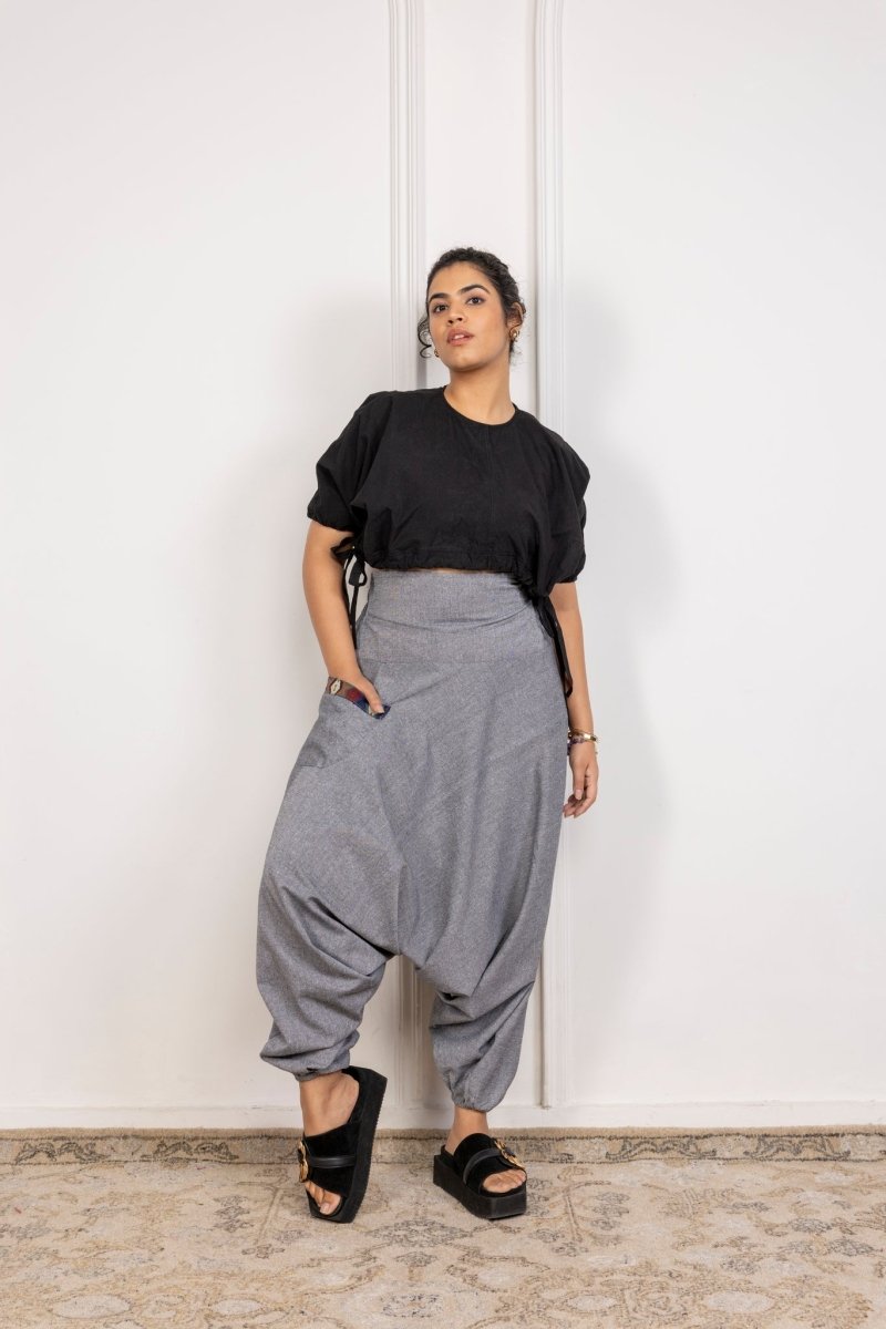 Women's Aladdin Harem Pants | Grey | Verified Sustainable by Brown Living™