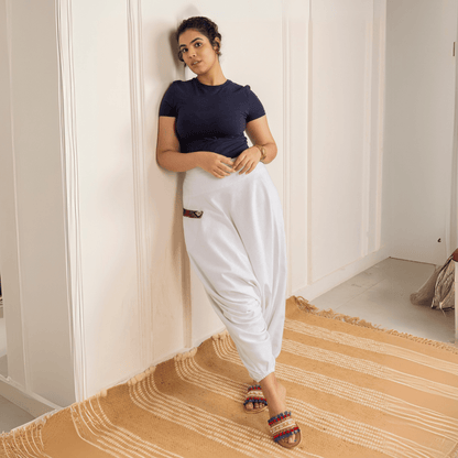 Women's Aladdin Harem Pants | White | Verified Sustainable by Brown Living™