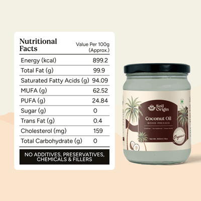 Wood - Pressed Coconut Oil | Cooking & Skincare | 500ml – Cooking Oils on Brown Living™. SKU: SOOGVCO0M500. Img 5.