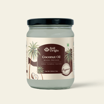 Wood - Pressed Coconut Oil | Cooking & Skincare | 500ml – Cooking Oils on Brown Living™. SKU: SOOGVCO0M500. Img 1.