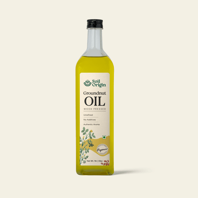 Wood - Pressed Groundnut Oil | Authentic Nutty Aroma – Cooking Oils on Brown Living™. SKU: SOOGGO00L001. Img 1.