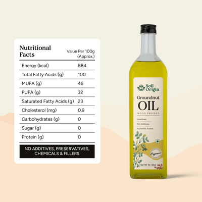Wood - Pressed Groundnut Oil | Authentic Nutty Aroma – Cooking Oils on Brown Living™. SKU: SOOGGO00L001. Img 4.