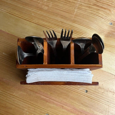 Wooden Cutlery Holder – Medium Size Kitchen Organizer – Kitchen Organizers on Brown Living™. SKU: BL - JB - 08. Img 3.