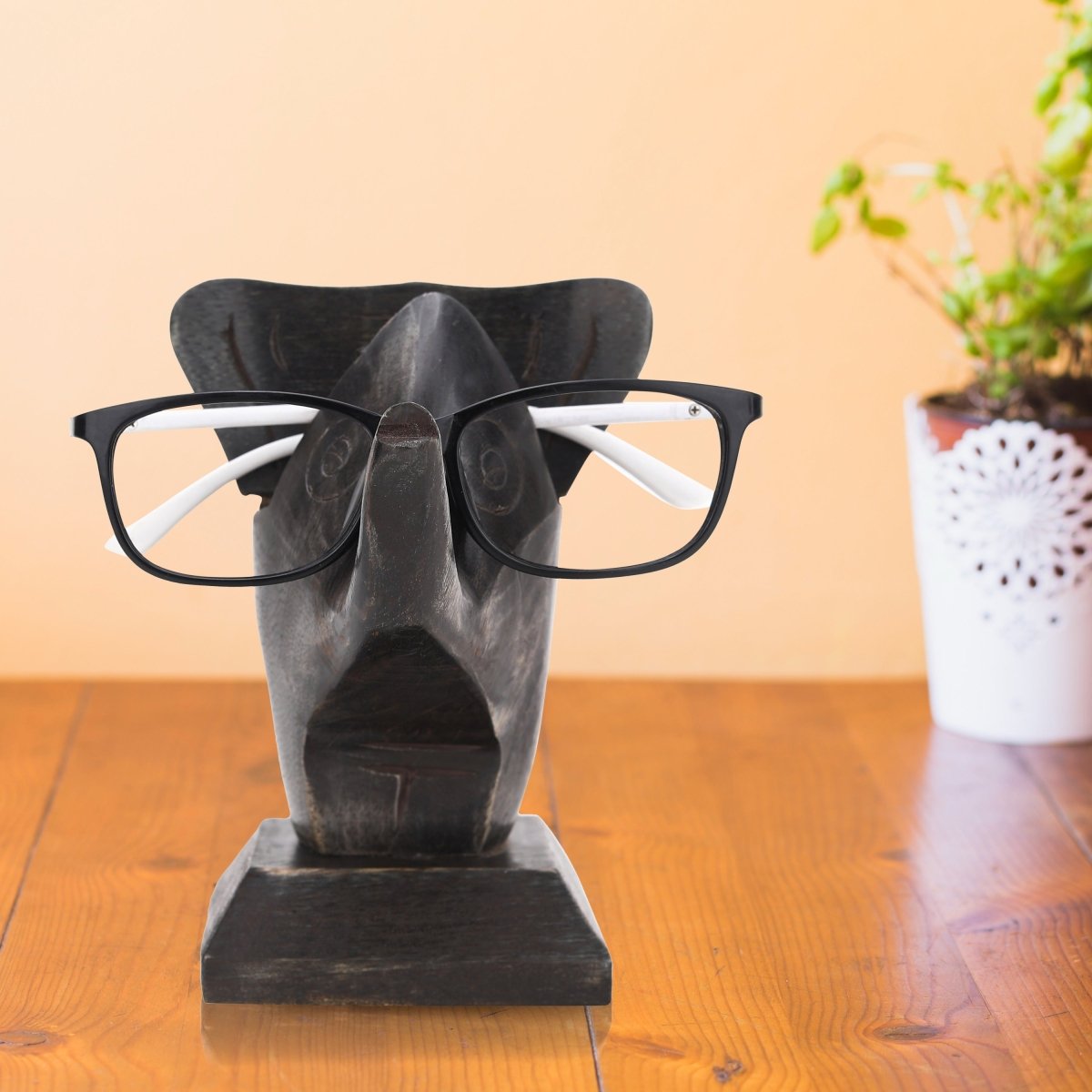 Wooden Elephant Eyeglass Holder | Verified Sustainable by Brown Living™