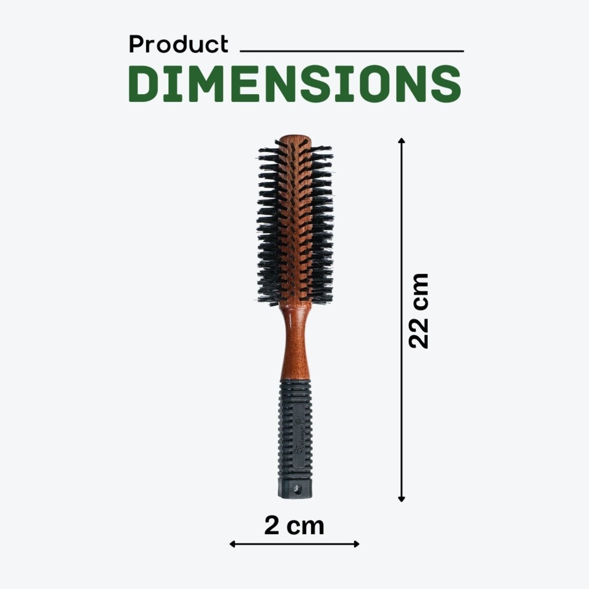 Wooden Hair Roller Brush | Boar Bristles | Verified Sustainable by Brown Living™