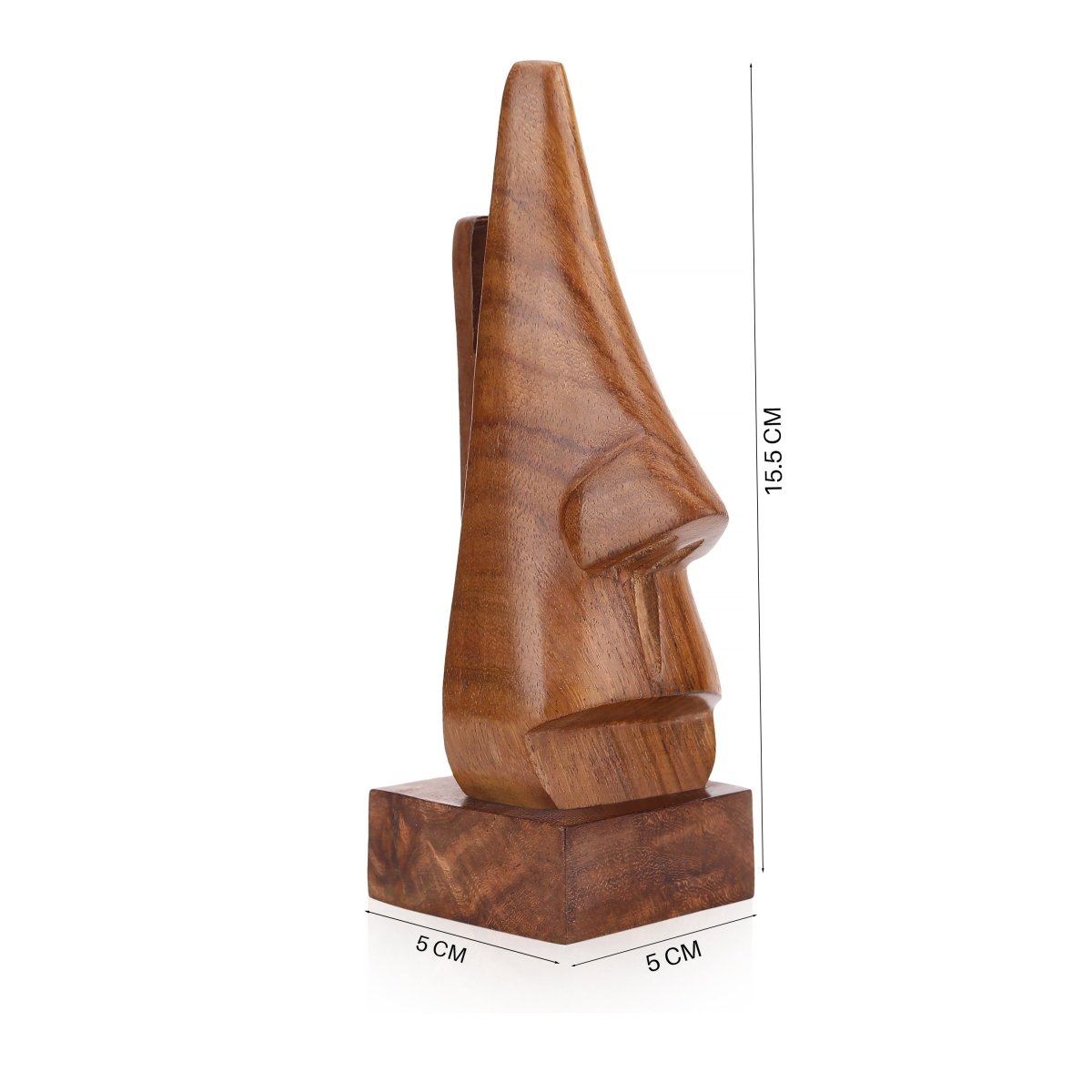 Wooden Nose Shape Spectacle Holder - Home Decor | Verified Sustainable by Brown Living™