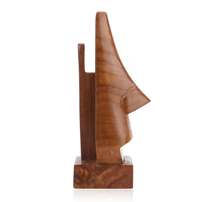 Wooden Nose Shape Spectacle Holder - Home Decor | Verified Sustainable by Brown Living™