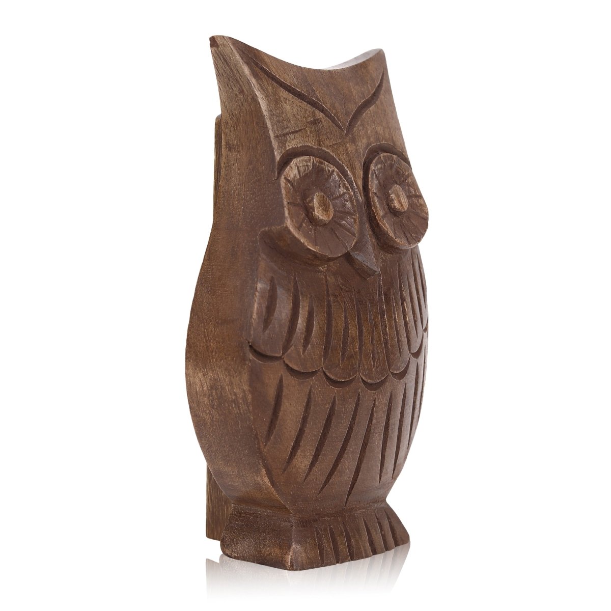 Wooden Owl Eyeglass Display Stand – Desk Organizer | Verified Sustainable by Brown Living™