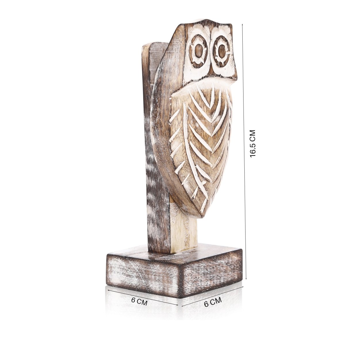 Wooden Owl Spectacle Stand – Off White | Verified Sustainable by Brown Living™