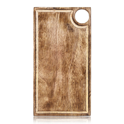 Wooden Rectangular Chopping Board with Juice Groove & Handle | Verified Sustainable by Brown Living™