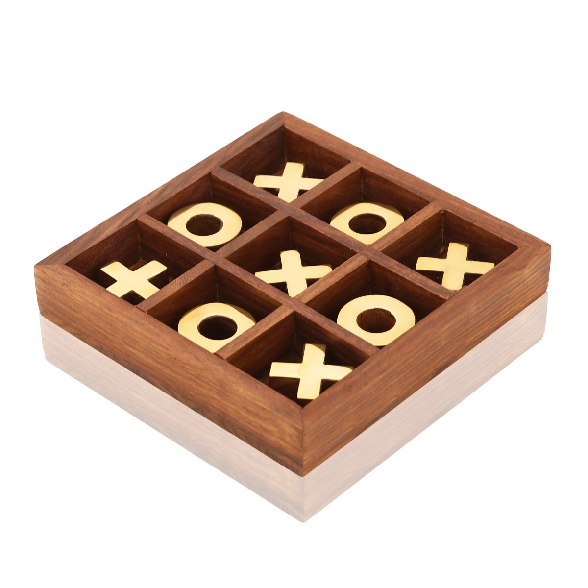 Wooden Tic - Tac - Toe Board Game for Kids & Family | Verified Sustainable by Brown Living™