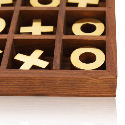 Wooden Tic - Tac - Toe Board Game for Kids & Family | Verified Sustainable by Brown Living™