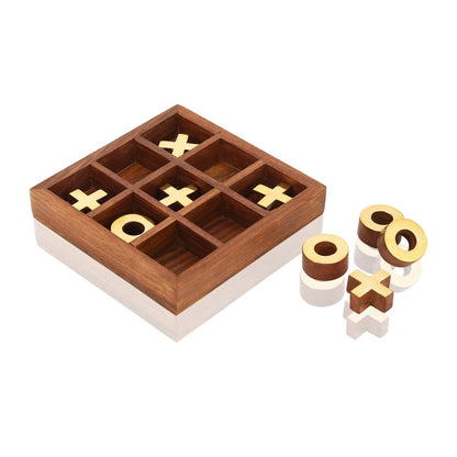 Wooden Tic - Tac - Toe Board Game for Kids & Family | Verified Sustainable by Brown Living™