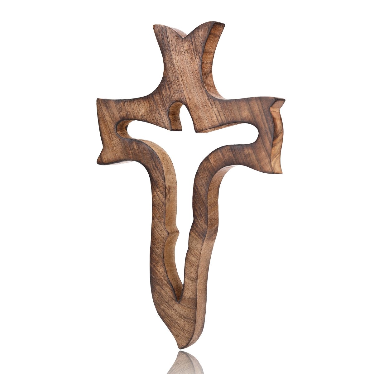 Wooden Wall Hanging Jesus Christ Cross | Verified Sustainable by Brown Living™