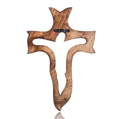 Wooden Wall Hanging Jesus Christ Cross | Verified Sustainable by Brown Living™