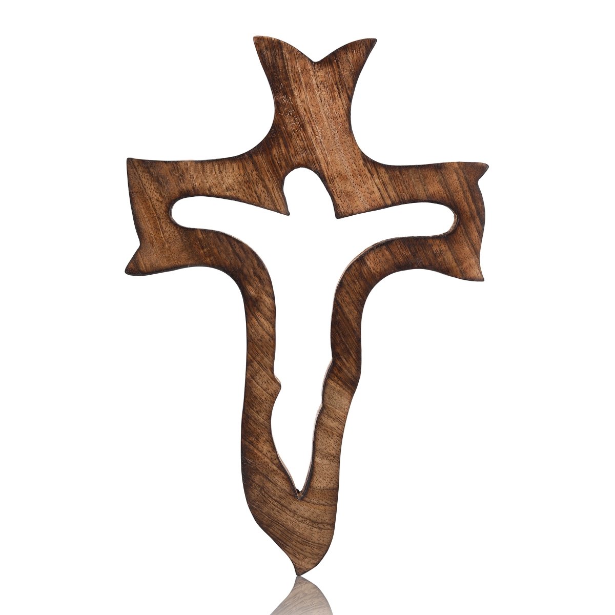 Wooden Wall Hanging Jesus Christ Cross | Verified Sustainable by Brown Living™