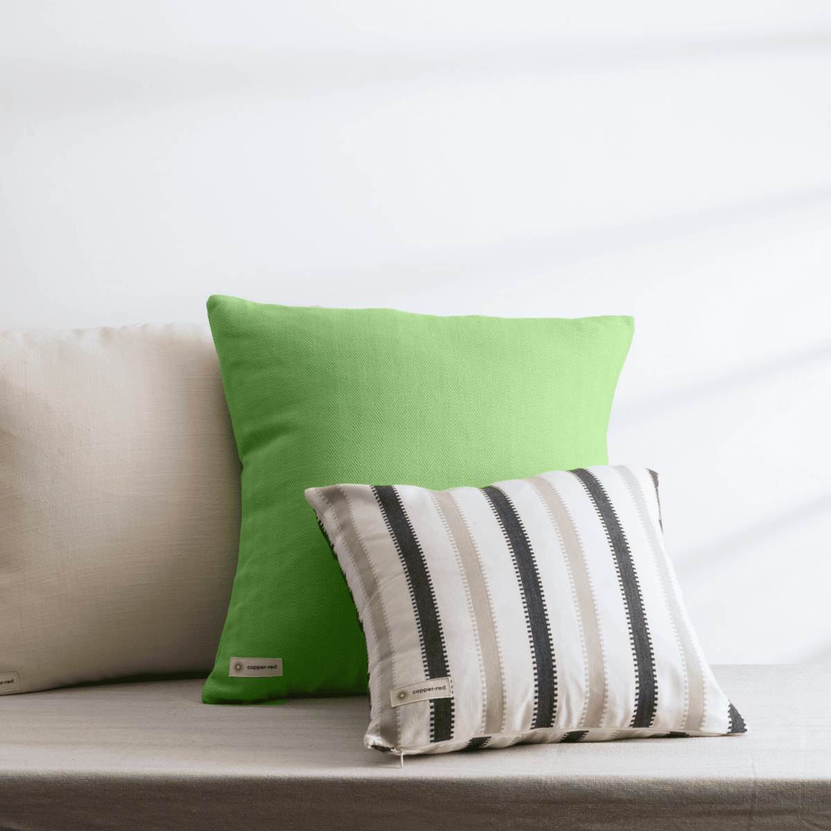 Yala - Light Green Cotton Cushion Cover | Verified Sustainable by Brown Living™