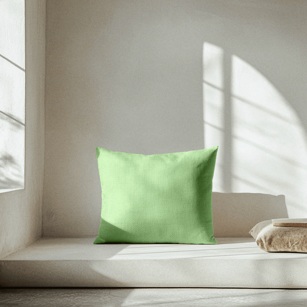 Yala - Light Green Cotton Cushion Cover | Verified Sustainable by Brown Living™