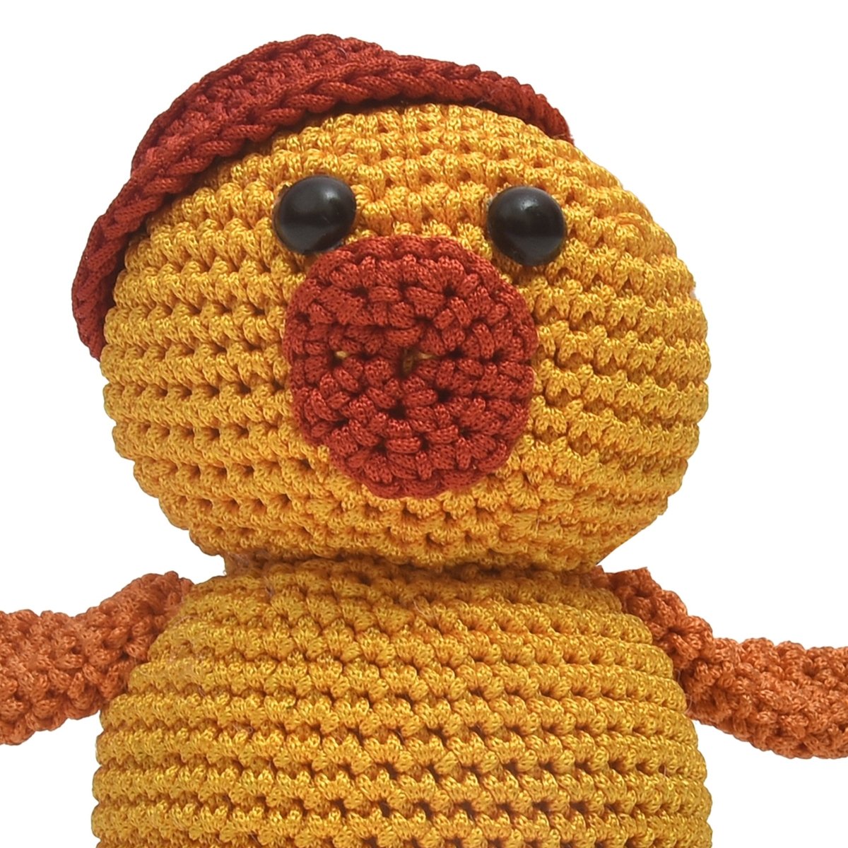 Yellow Crochet Duck Soft Toy For Newborn | Verified Sustainable by Brown Living™
