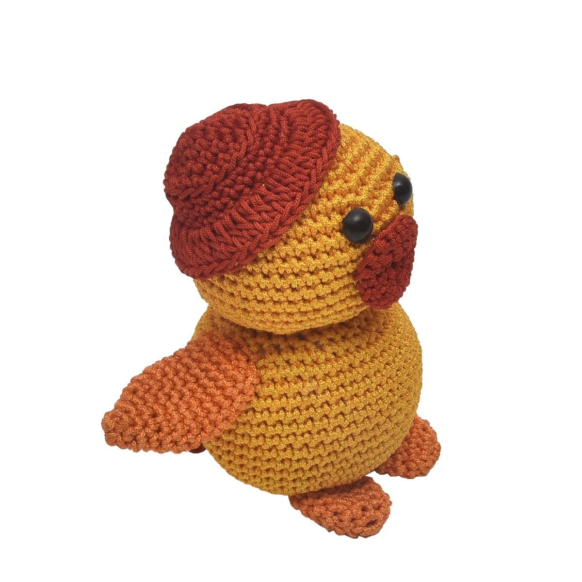 Yellow Crochet Duck Soft Toy For Newborn | Verified Sustainable by Brown Living™