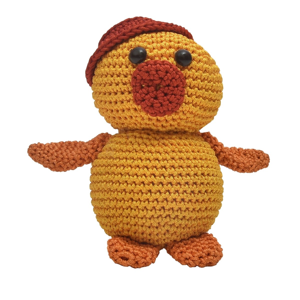 Yellow Crochet Duck Soft Toy For Newborn | Verified Sustainable by Brown Living™