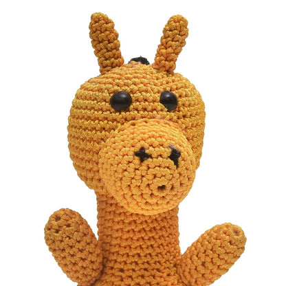 Yellow Crochet Giraffe Soft Toy For Babies | Verified Sustainable by Brown Living™