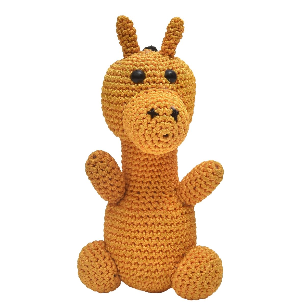 Yellow Crochet Giraffe Soft Toy For Babies | Verified Sustainable by Brown Living™