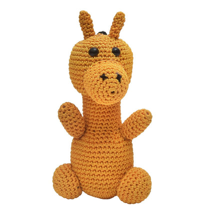 Yellow Crochet Giraffe Soft Toy For Babies | Verified Sustainable by Brown Living™