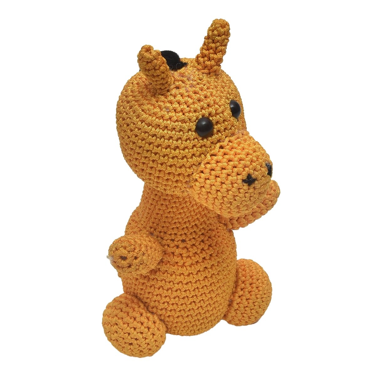 Yellow Crochet Giraffe Soft Toy For Babies | Verified Sustainable by Brown Living™