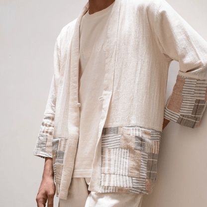 Zero Dyed Organic Cotton Ecru Kimono | Verified Sustainable by Brown Living™