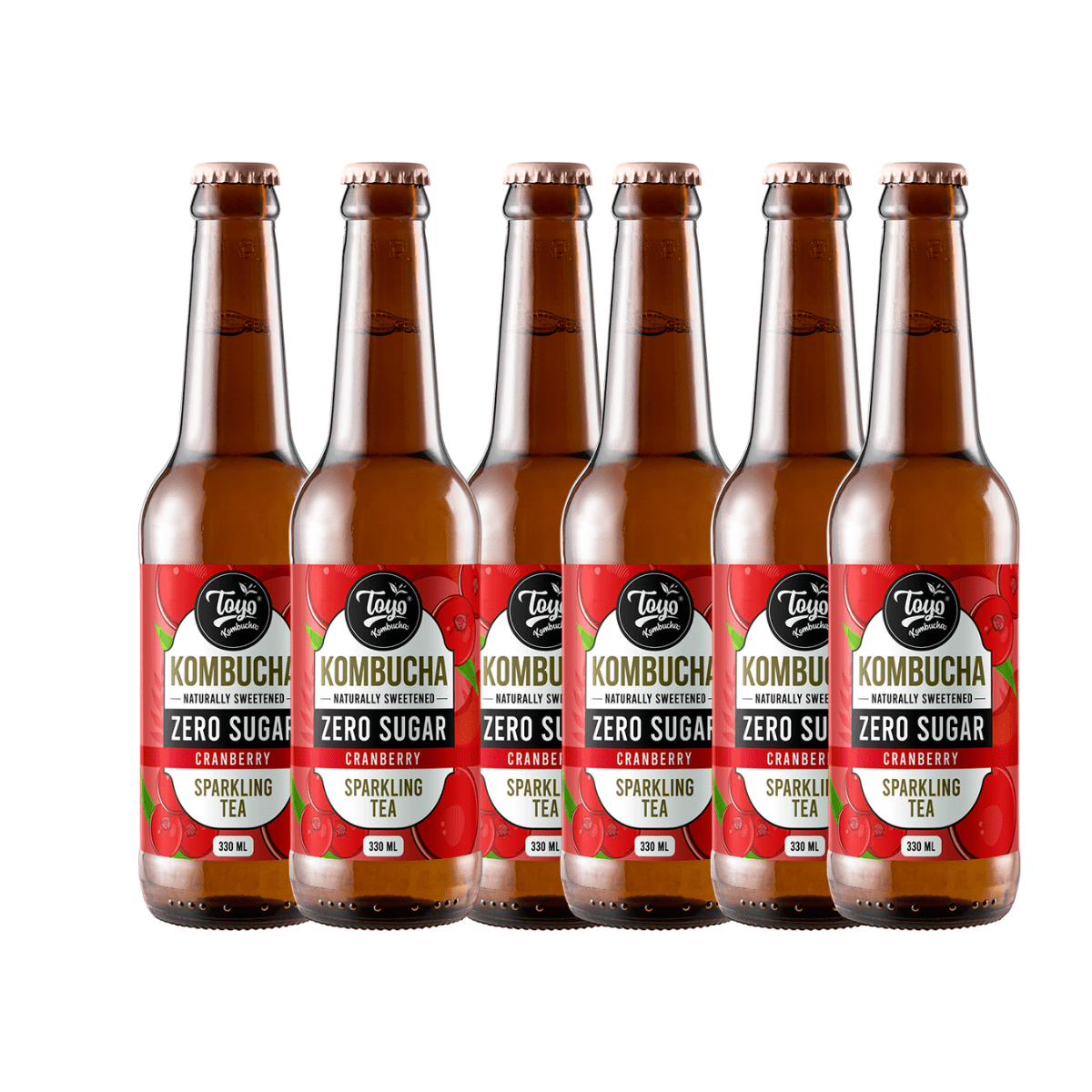 Zero Sugar Cranberry Kombucha - 330ml ( Pack of 6) | Verified Sustainable by Brown Living™