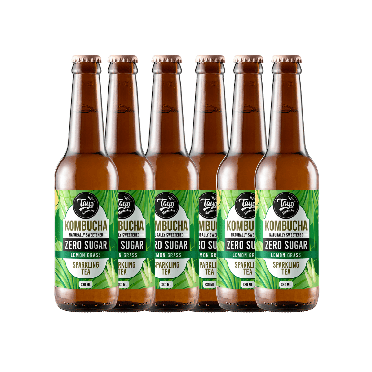 Zero Sugar Lemongrass Kombucha - 330ml ( Pack of 6) | Verified Sustainable by Brown Living™